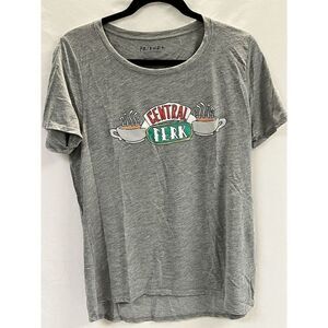 Friends Womens Short Sleeve Central Perk Hi-Low Hem T shirt Gray Size XXL